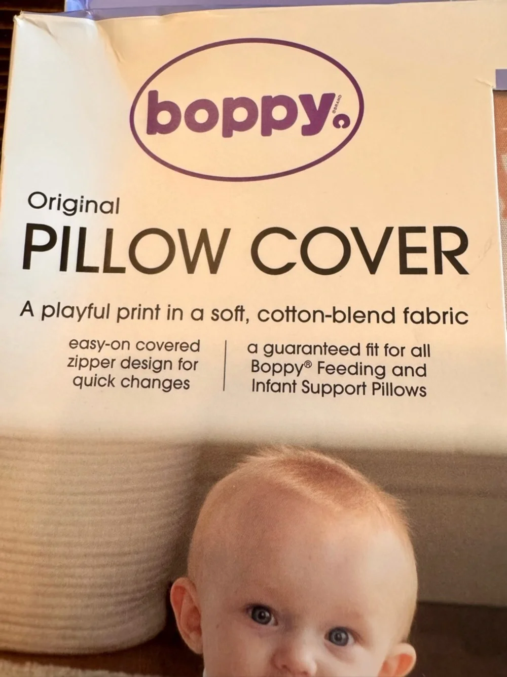 Boppy Baby Pillow Cover Spice Woodland Print-New in Box
